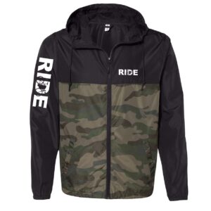 Ride Cycle Logo Classic Lightweight Windbreaker Black/Forest Camo