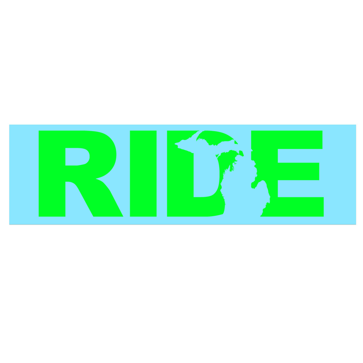 Ride Michigan Classic Decal (Green Logo)