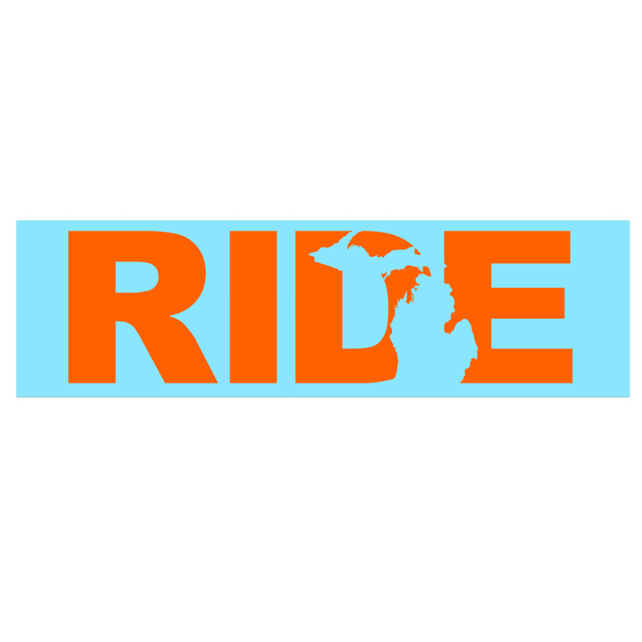 Ride Michigan Classic Decal (Orange Logo)