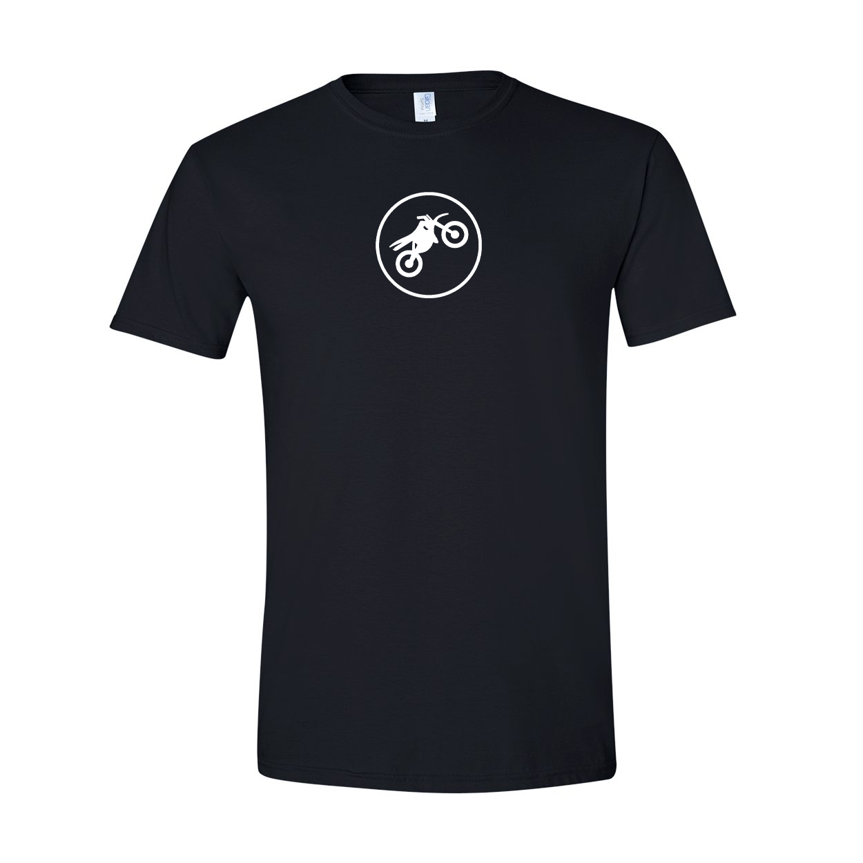 Ride Moto Icon Logo Classic T-Shirt Black (White Logo)