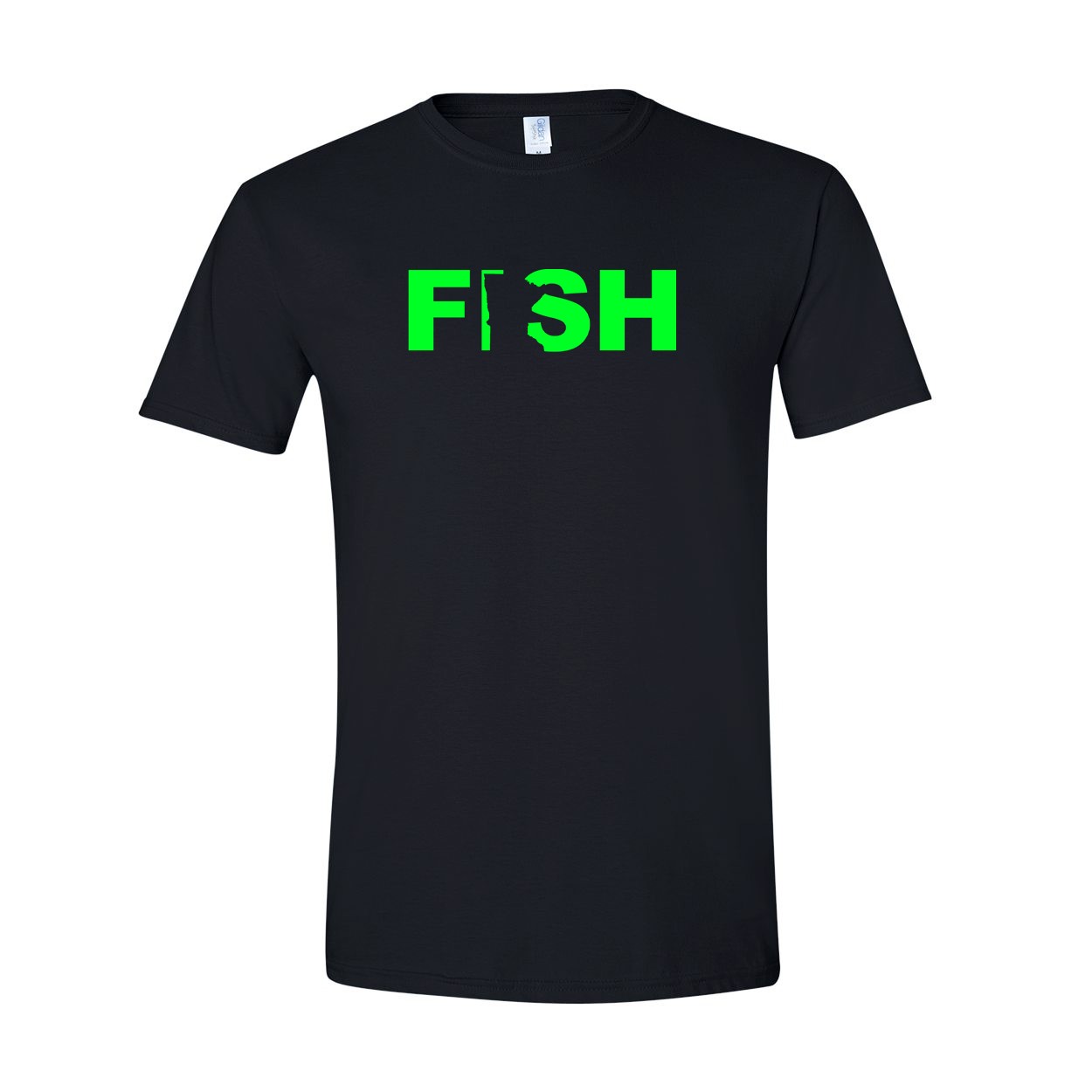Fish Minnesota Classic T-Shirt Black (Green Logo)