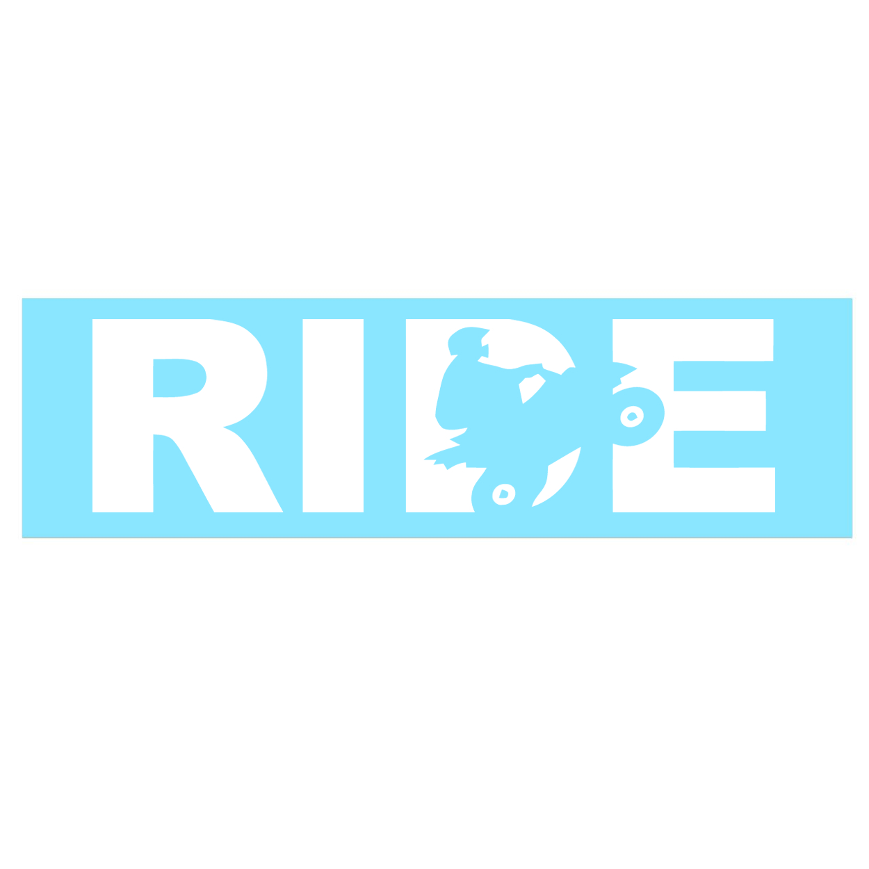 Ride Atv Logo Classic Decal (White Logo)