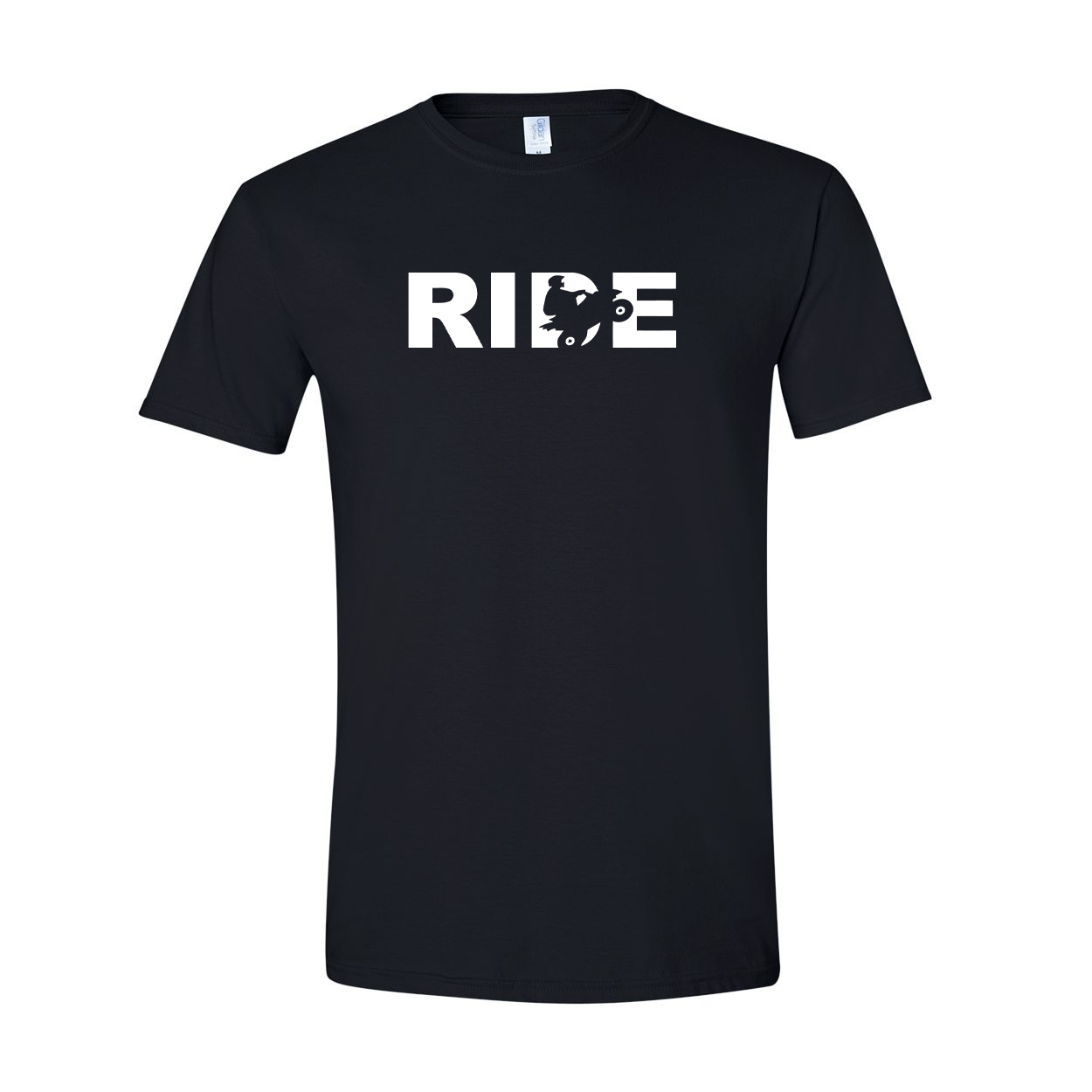 Ride Atv Logo Classic T-Shirt Black (White Logo)