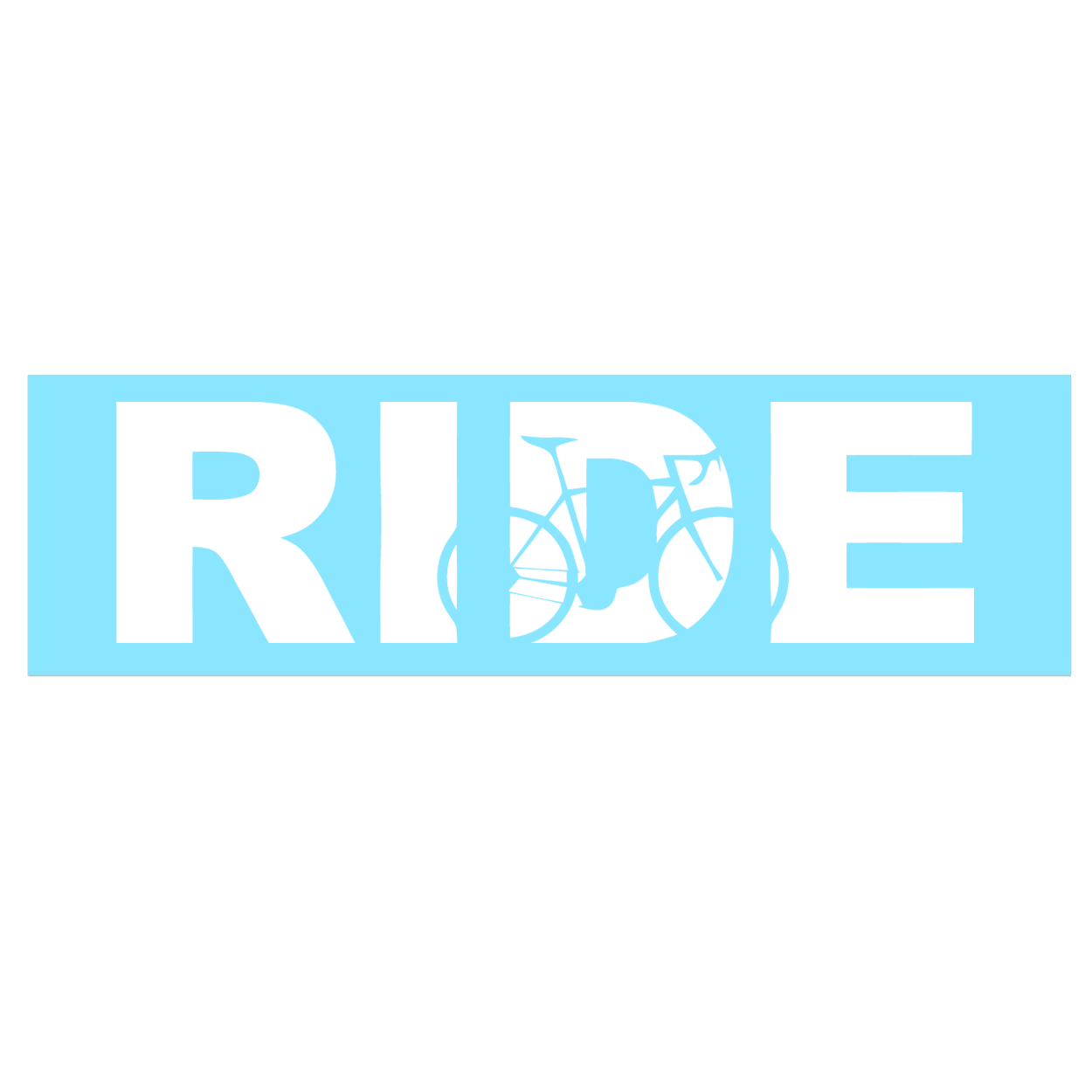 Ride Cycle Logo Classic Decal (White Logo)