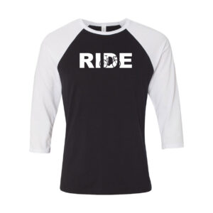 Ride Cycle Logo Classic Raglan Shirt Black/White