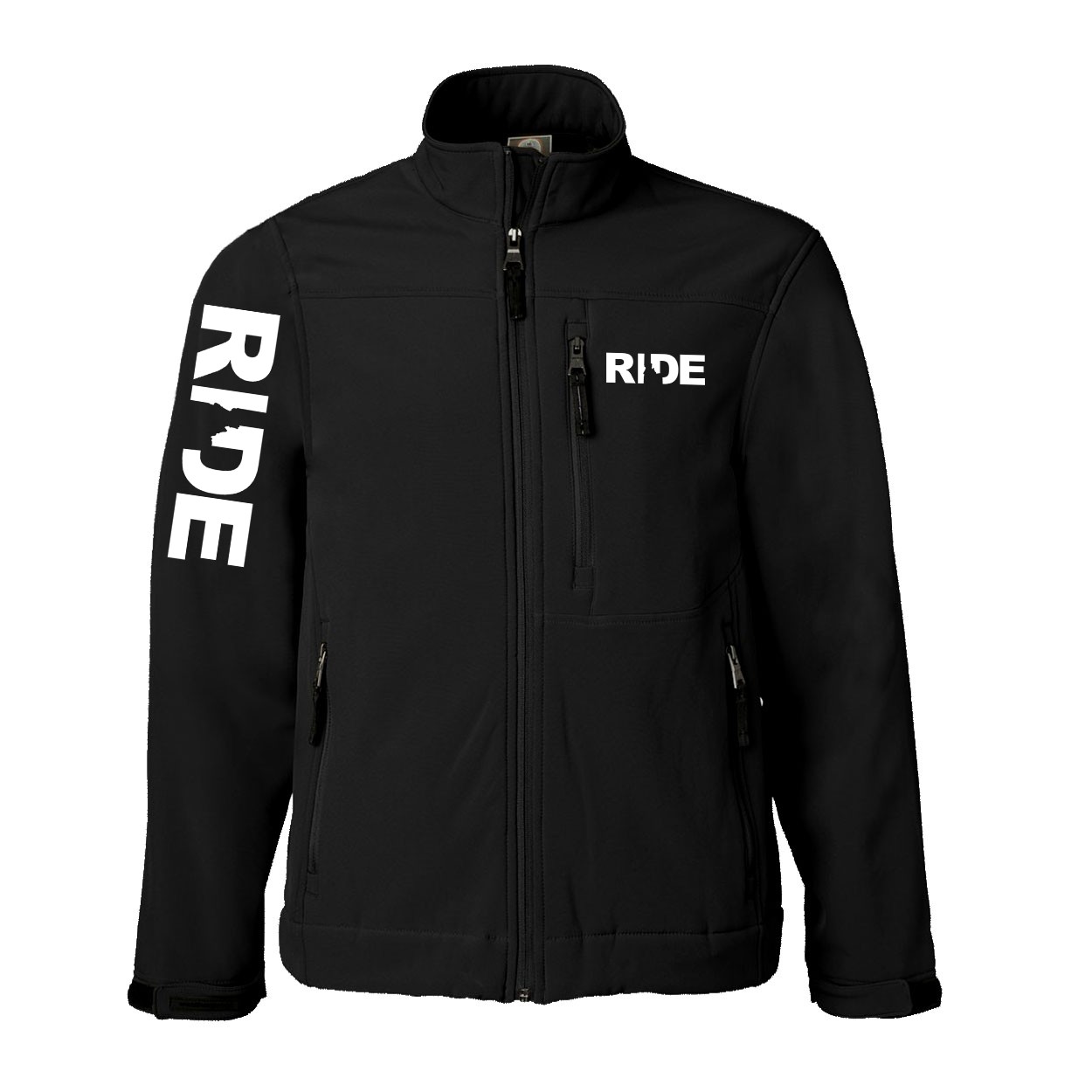Ride Idaho Classic Soft Shell Weatherproof Jacket (White Logo)