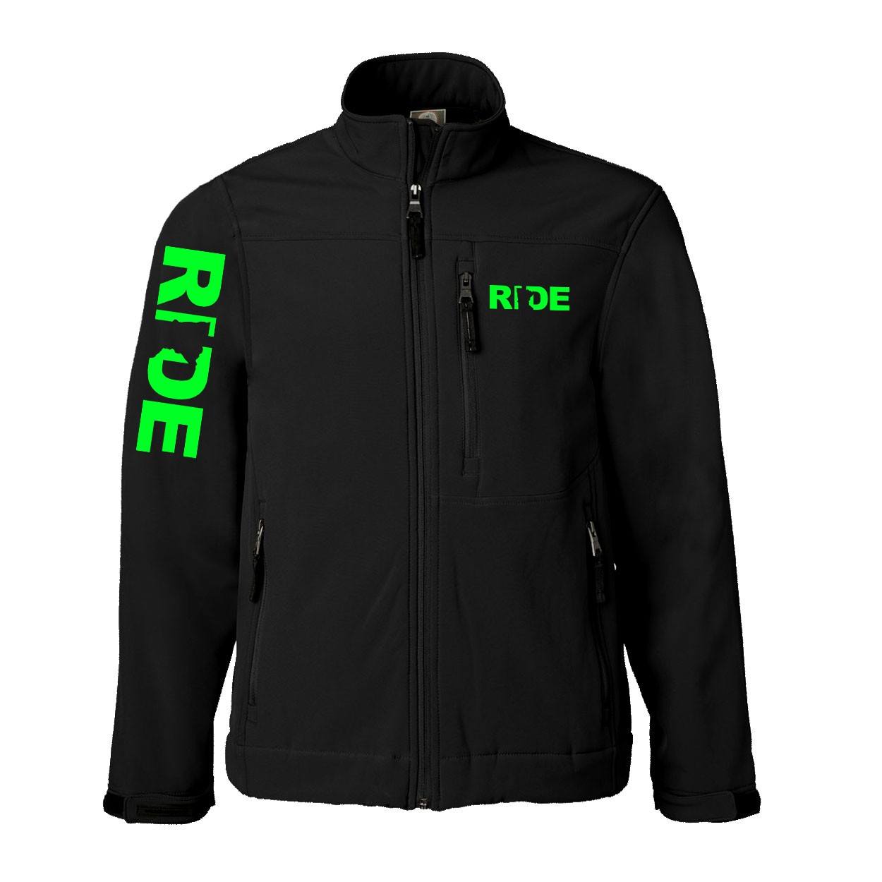 Ride Minnesota Classic Soft Shell Weatherproof Jacket (Green Logo)