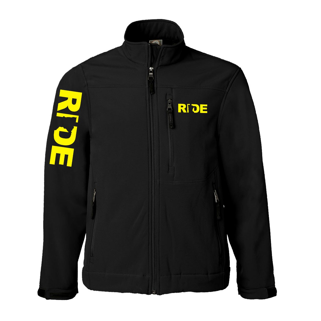 Ride Minnesota Classic Soft Shell Weatherproof Jacket (Yellow Logo)