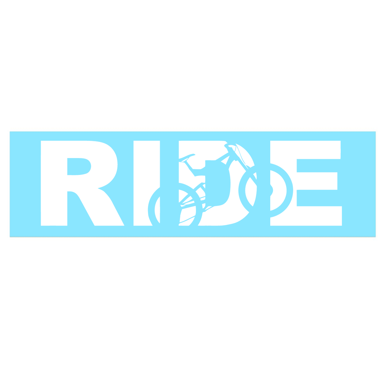 Ride Mtb Logo Classic Decal (White Logo)