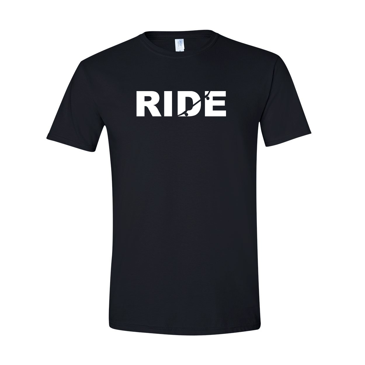 Ride Skateboard Logo Classic T-Shirt Black (White Logo)