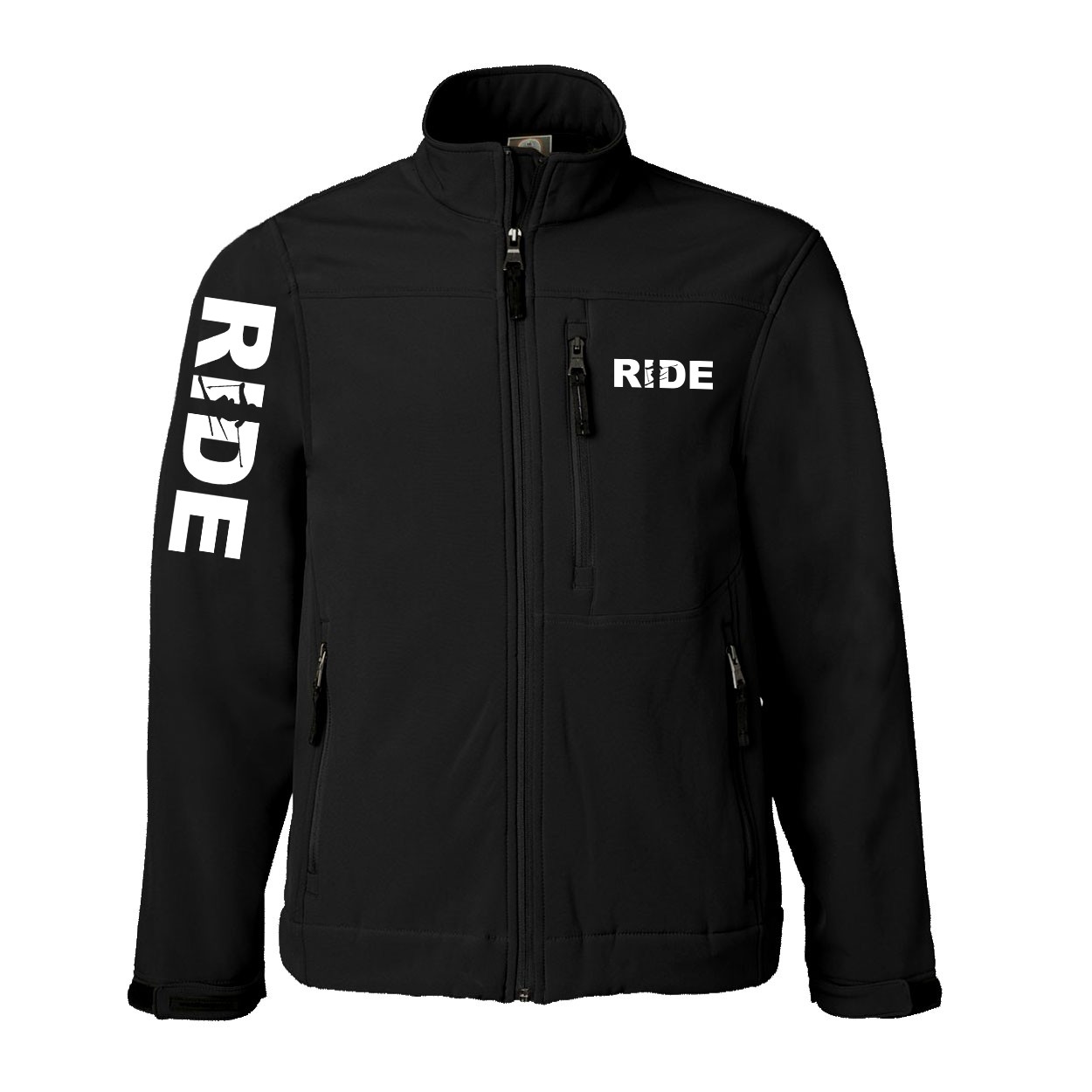 Ride Ski Logo Classic Soft Shell Weatherproof Jacket (White Logo)