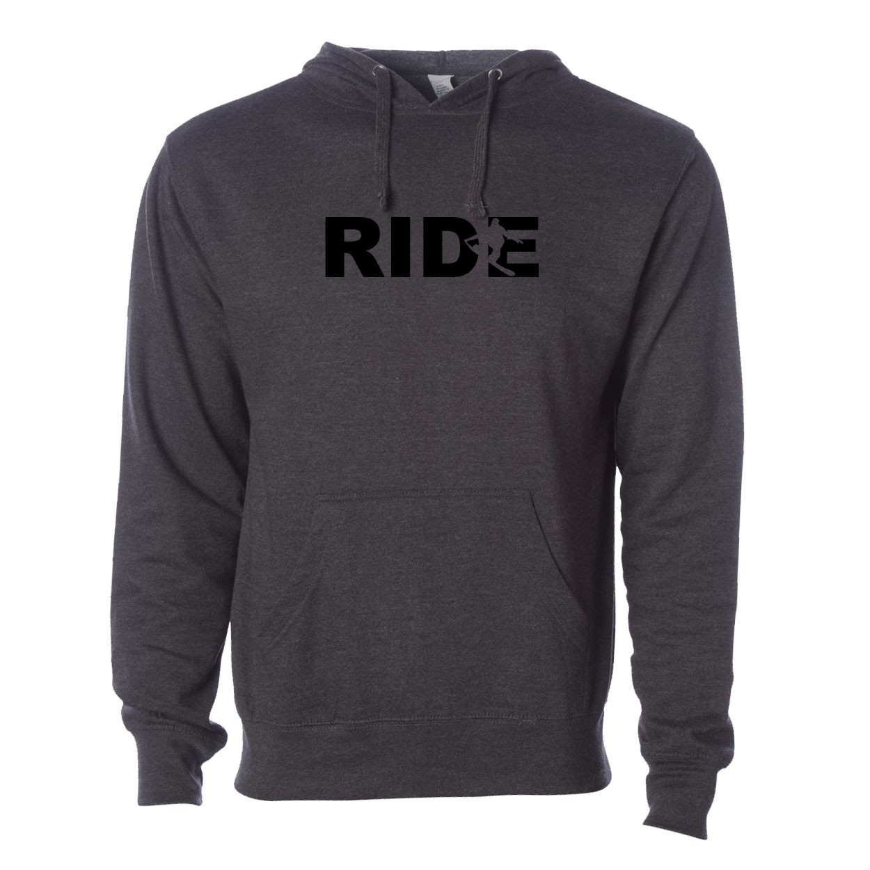 Ride Snowboard Logo Classic Sweatshirt Dark Heather Gray (Black Logo)