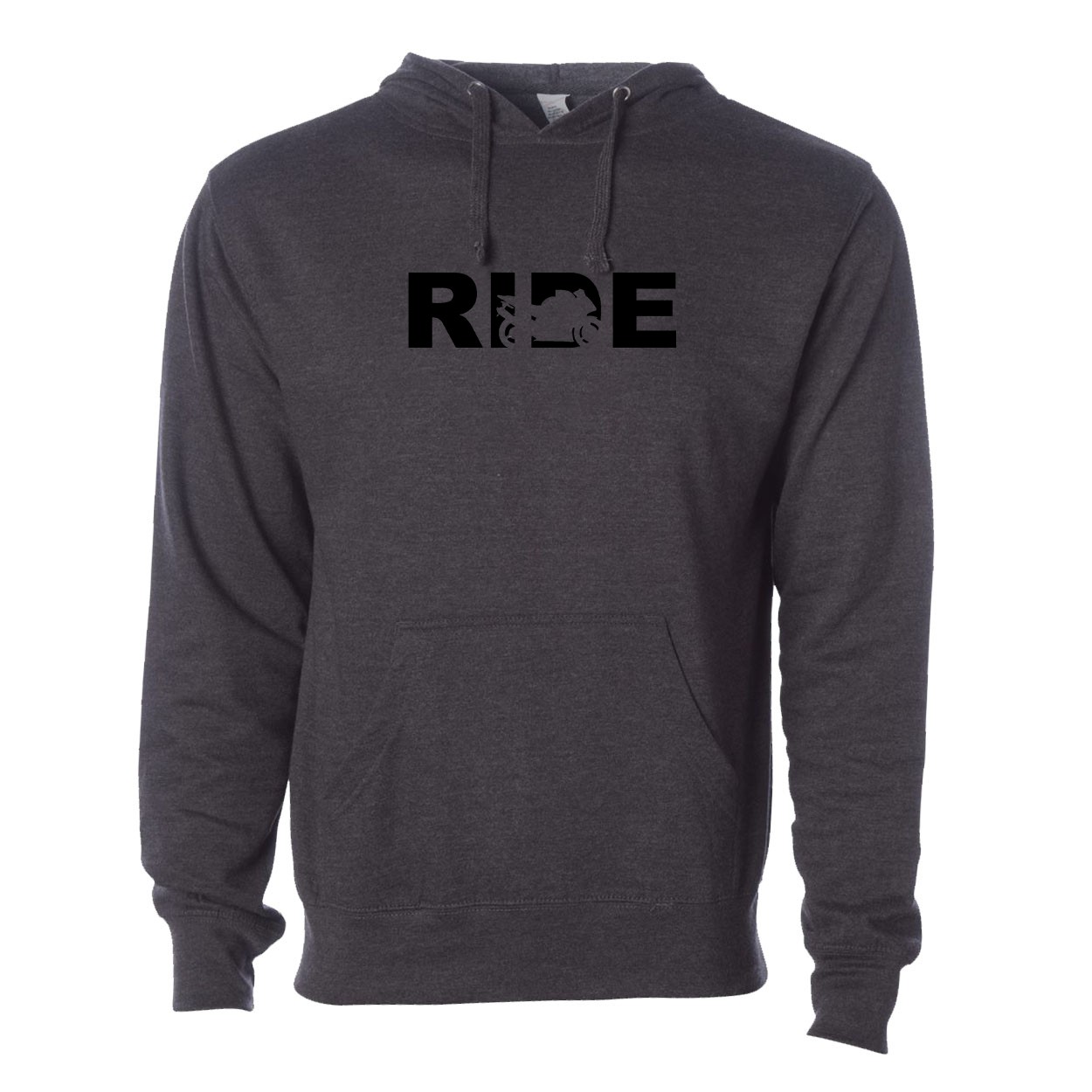 Ride Sport Bike Logo Classic Sweatshirt Dark Heather Gray (Black Logo)