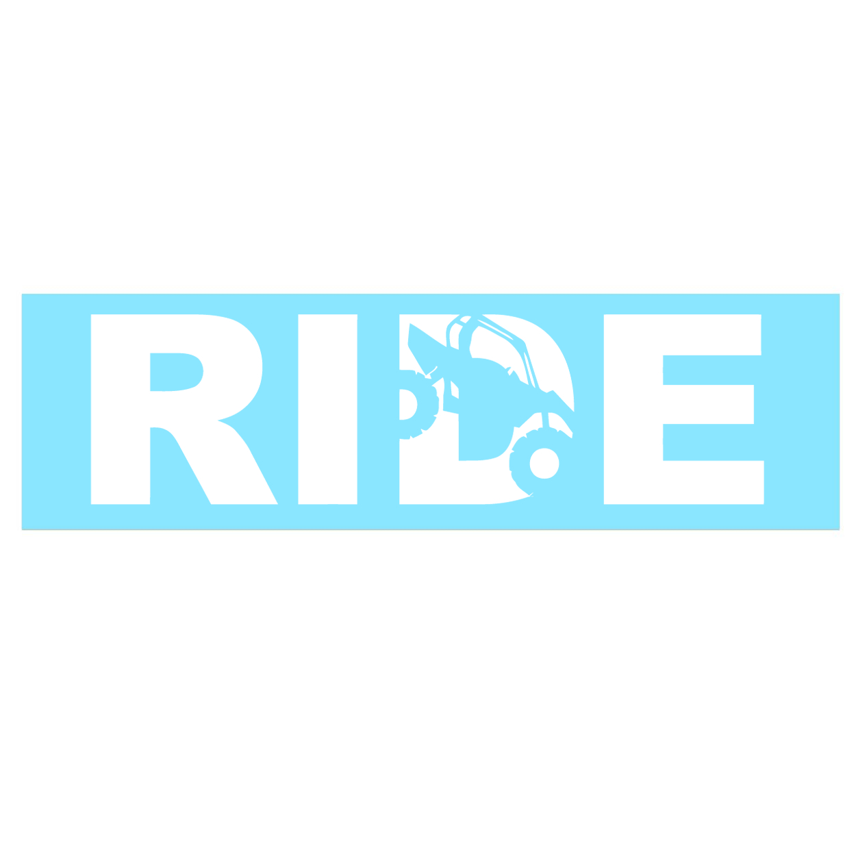 Ride Utv Logo Classic Decal (White Logo)