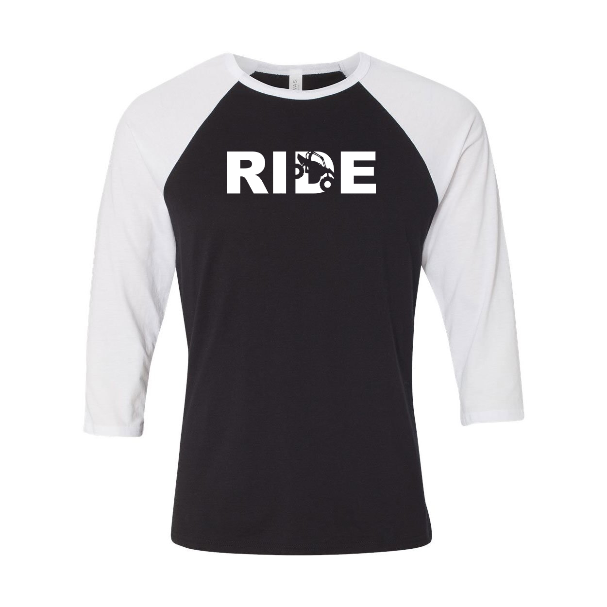 Ride Utv Logo Classic Raglan Shirt Black/White (White Logo)