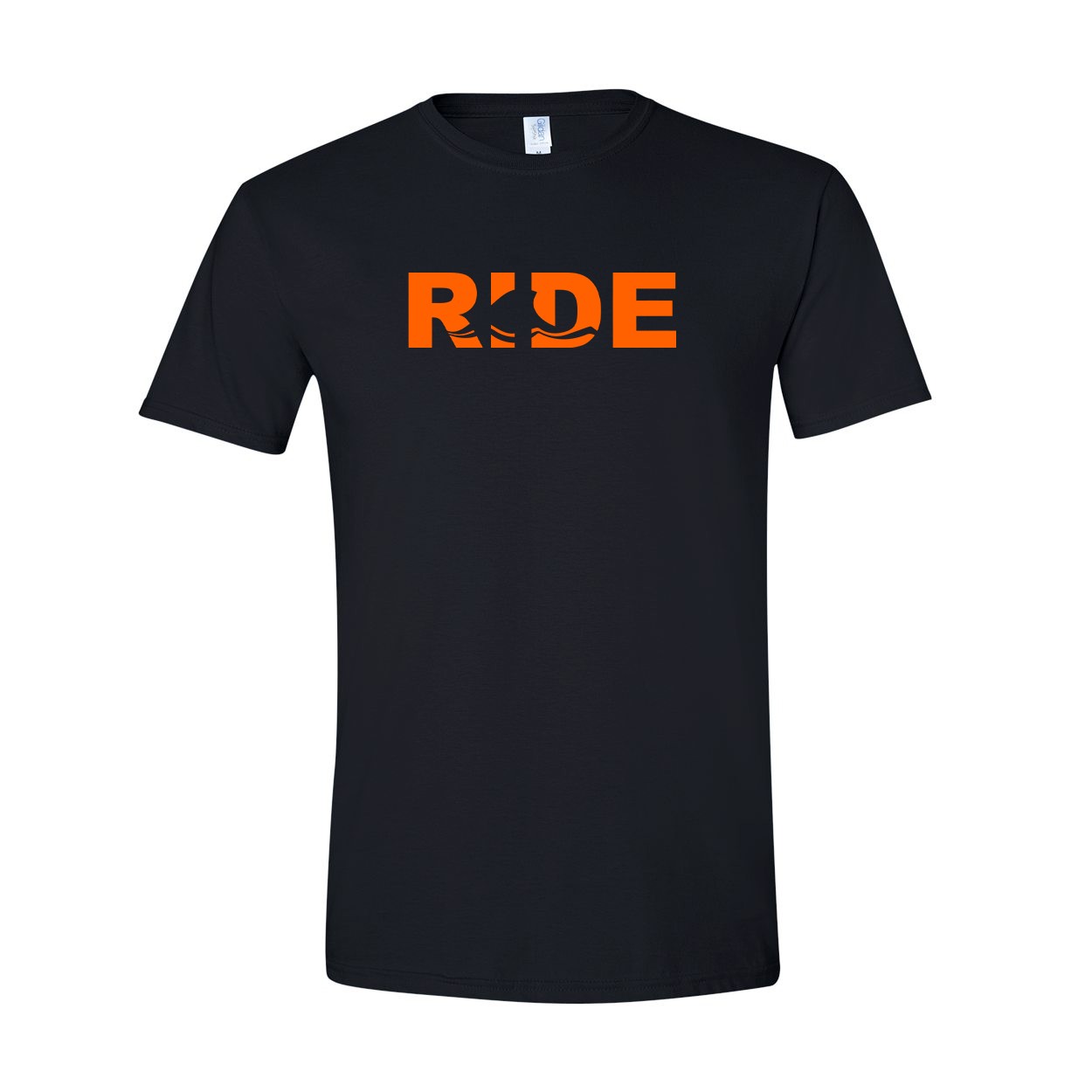 Ride Wave Logo Classic T-Shirt Black (Orange Logo)