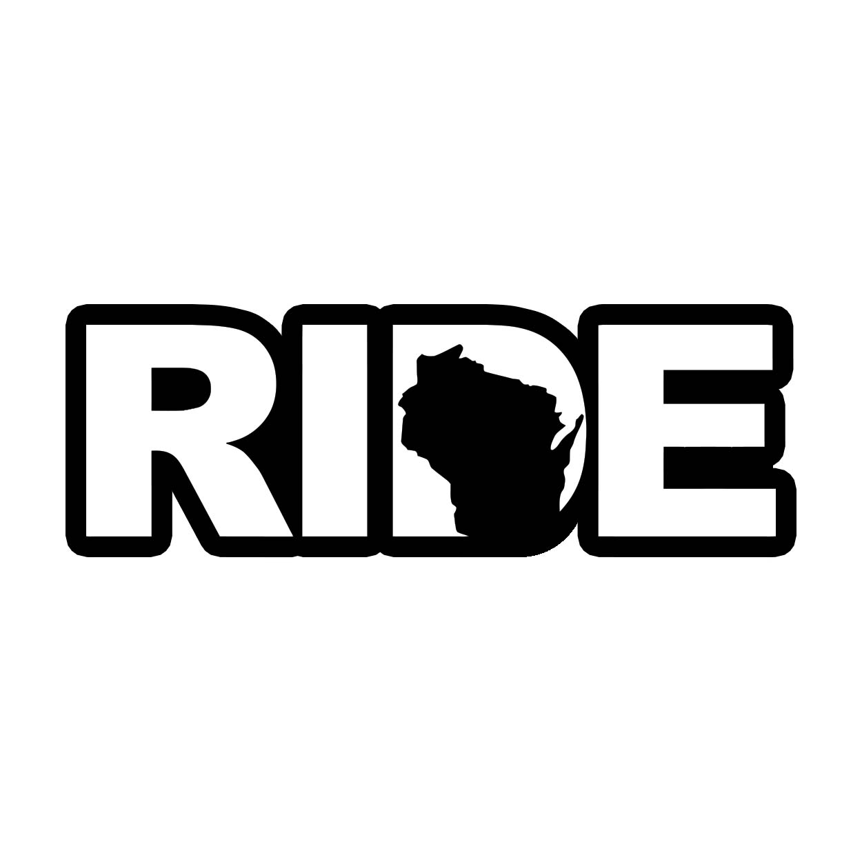 Ride Wisconsin Classic Sticker (White Logo)