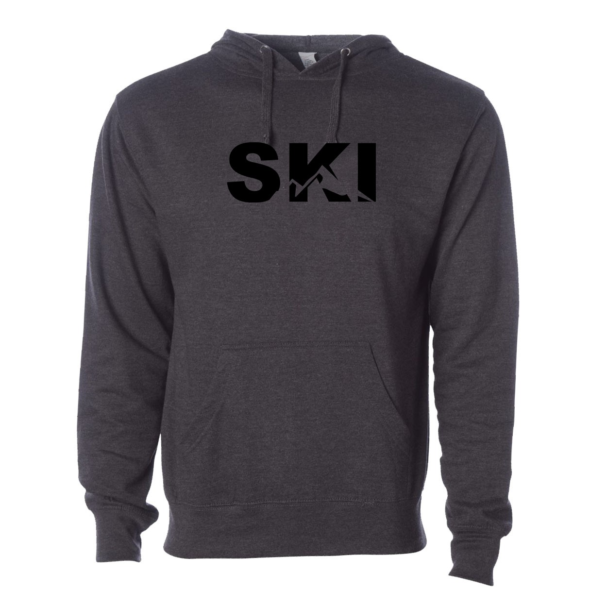 Ski Mountain Logo Classic Sweatshirt Dark Heather Gray (Black Logo)