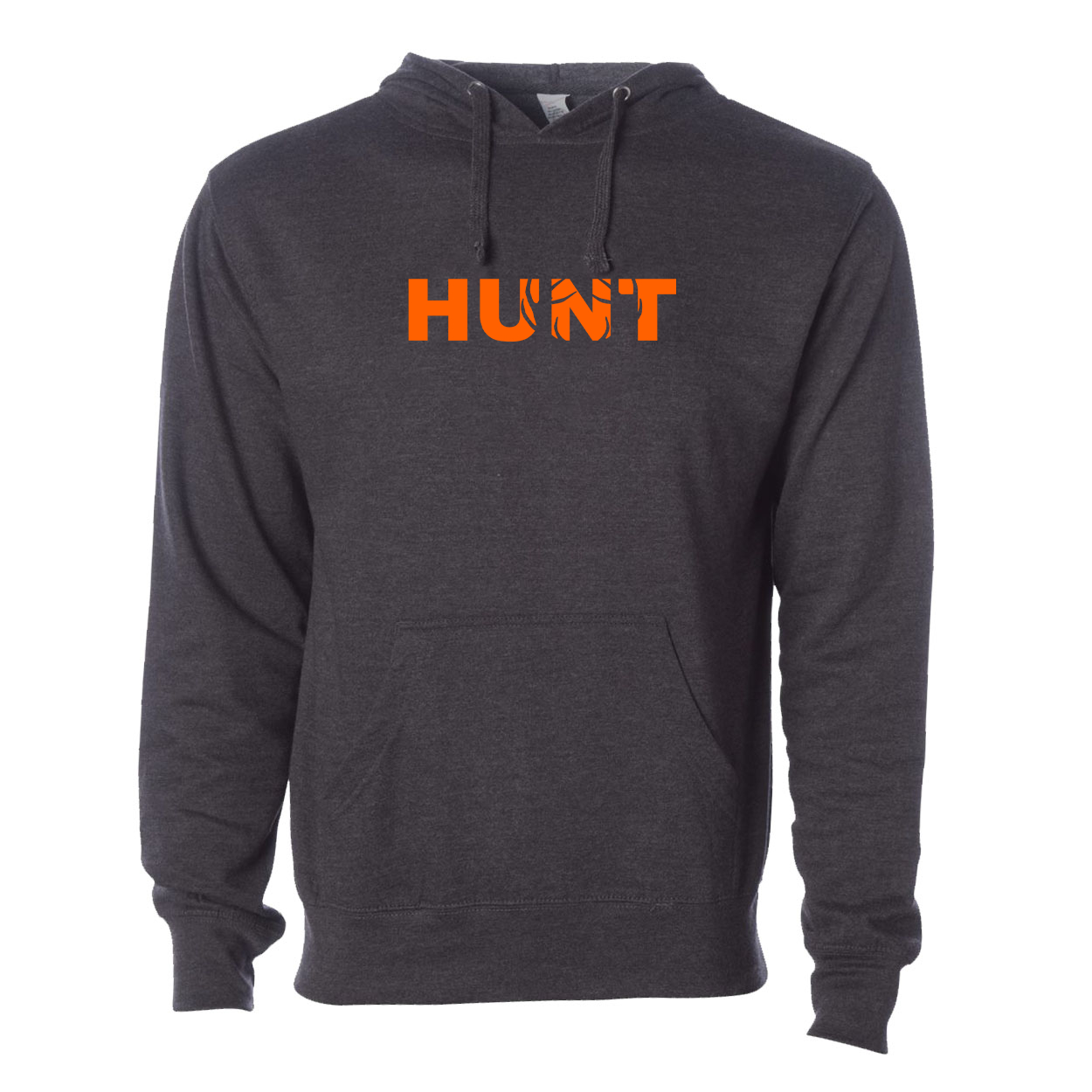 Hunt Rack Logo Classic Sweatshirt Dark Heather Gray (Orange Logo)