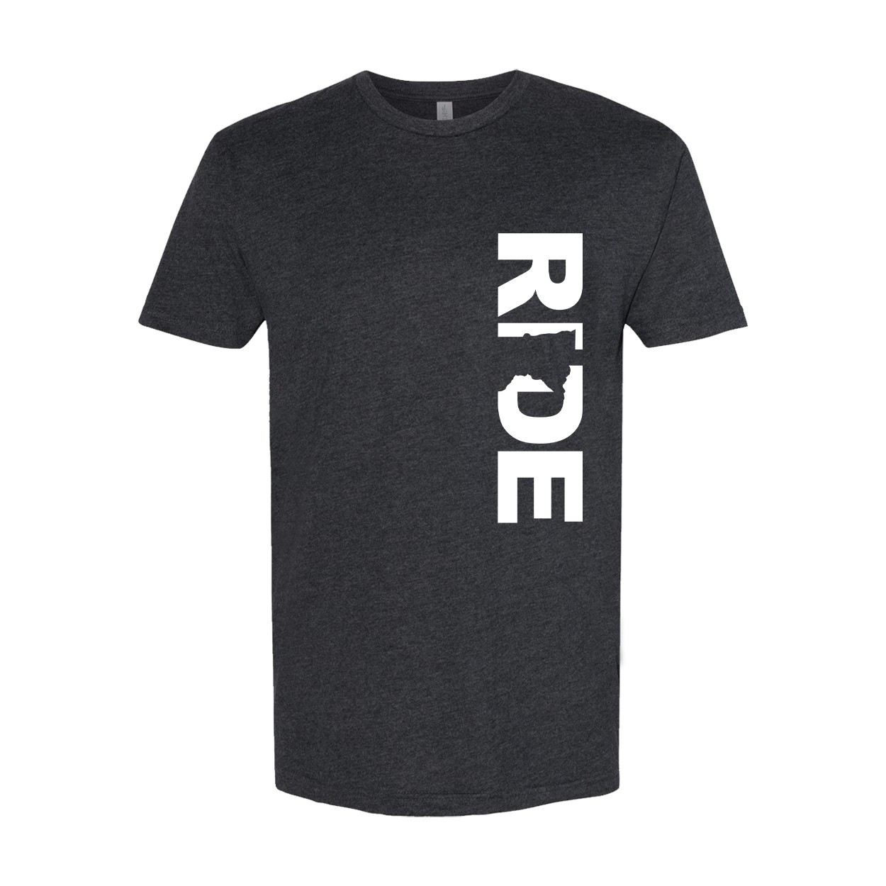 Ride Minnesota Classic Sueded Vertical T-Shirt Heather Charcoal (White Logo)