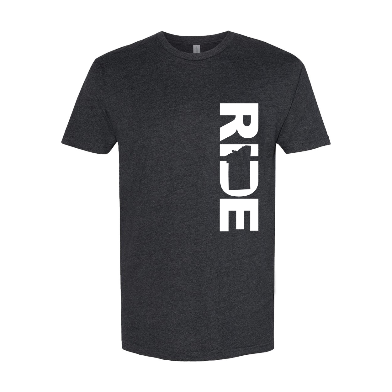 Ride Montana Classic Sueded Vertical T-Shirt Heather Charcoal (White Logo)