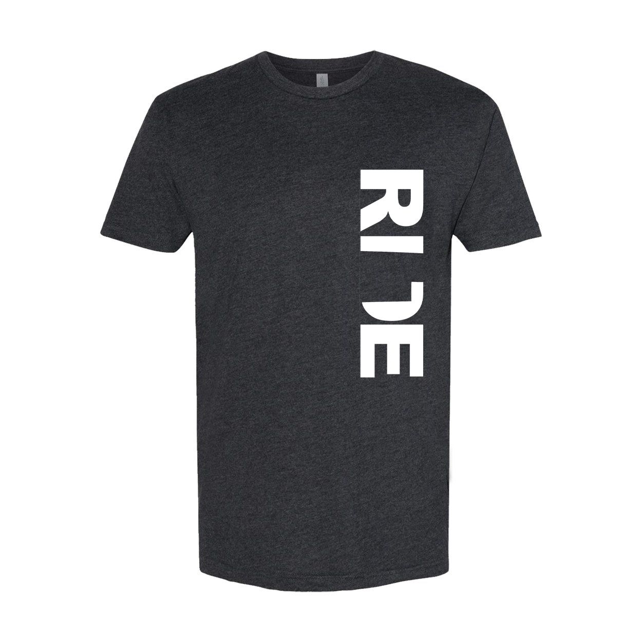 Ride Utah Classic Sueded Vertical T-Shirt Heather Charcoal (White Logo)
