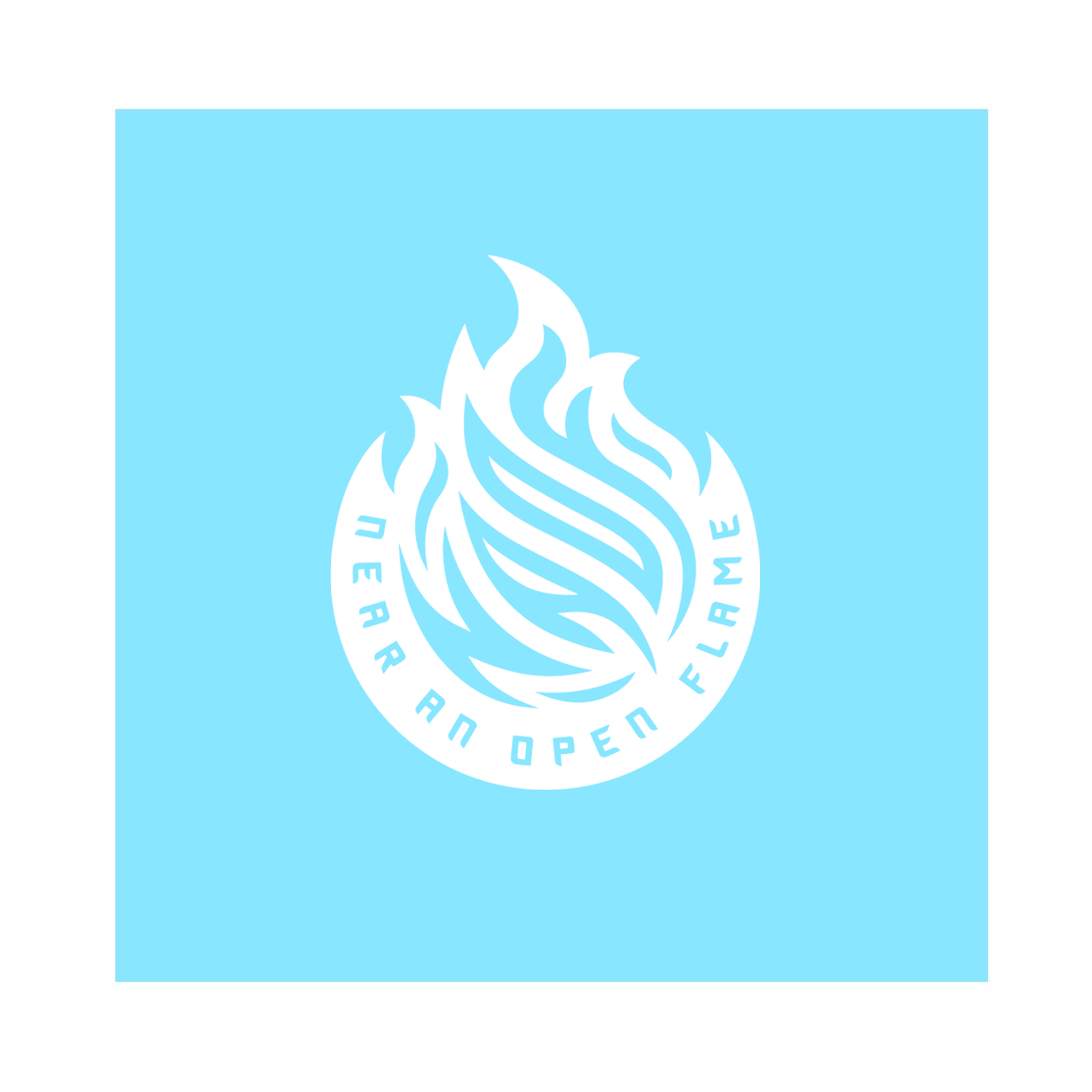 Near An Open Flame Classic Square Decal