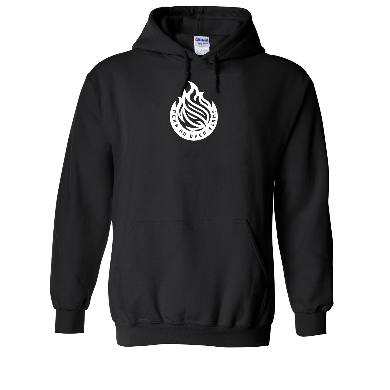 Near An Open Flame Classic Sweatshirt Black (White Logo)