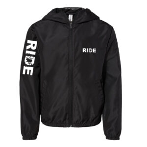 Ride Cycle Logo Classic Youth Lightweight Windbreaker Black