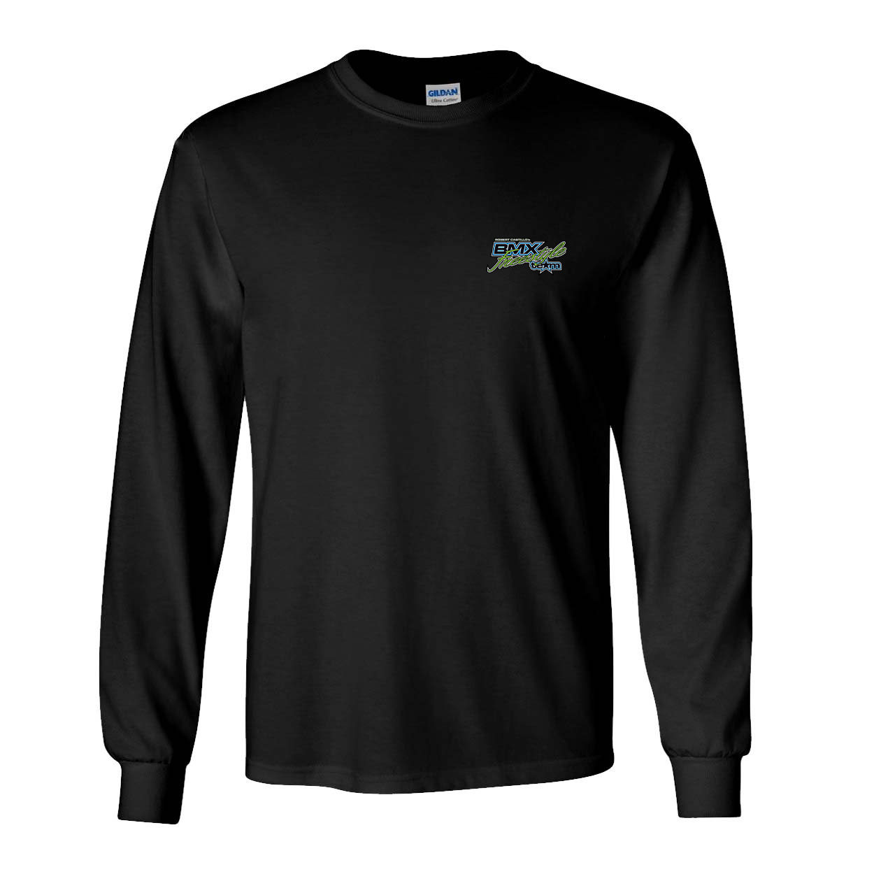 BMX Freestyle Team Night Out Long Sleeve T-Shirt Black (White Logo)