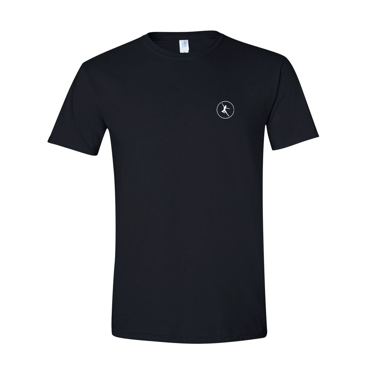 Dance Silhouette Icon Logo Night Out T-Shirt Black (White Logo)