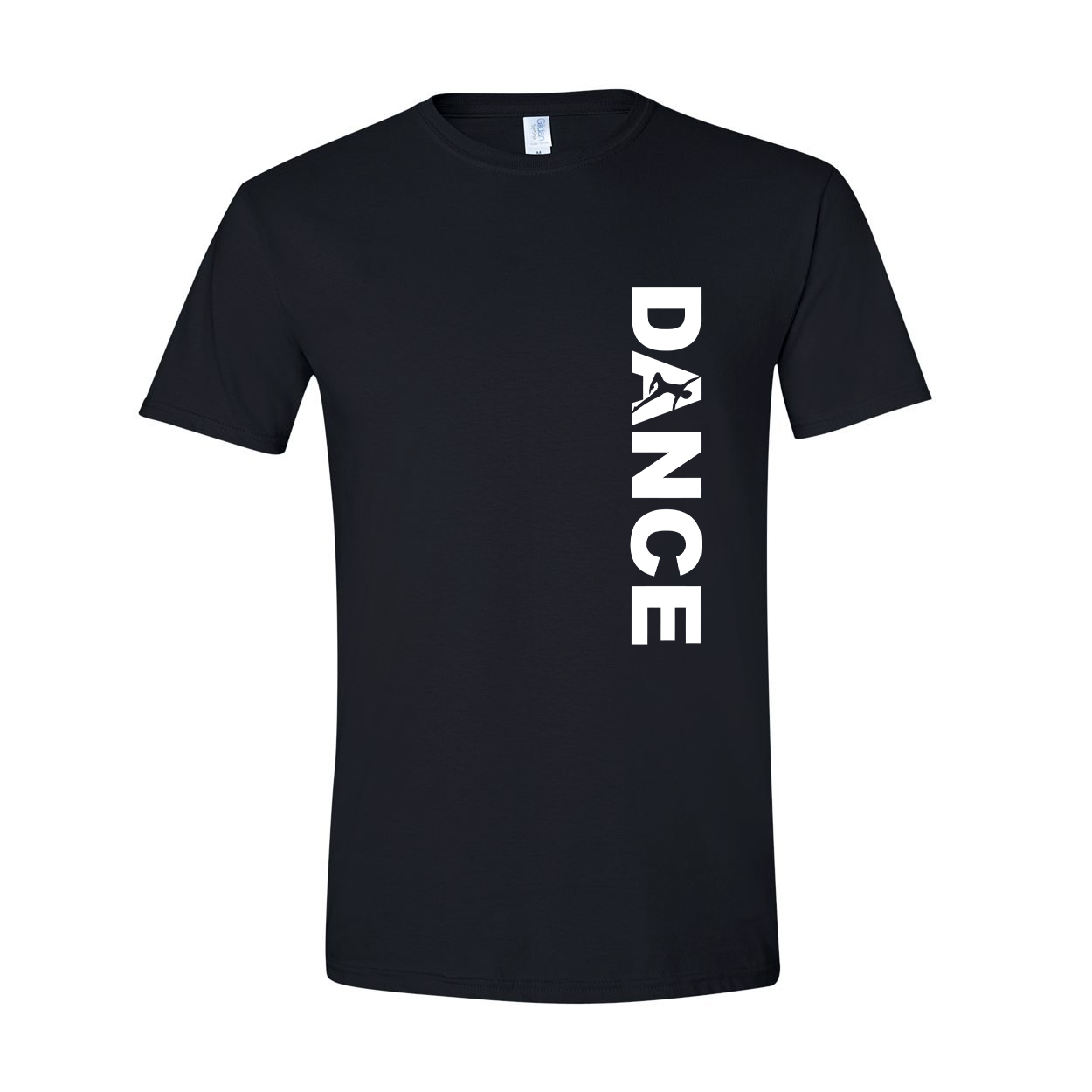 Dance Silhouette Logo Classic Vertical T-Shirt Black (White Logo)