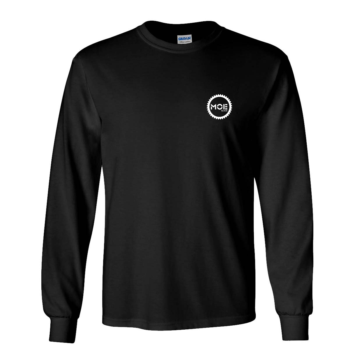 Moe Bike Night Out Long Sleeve T-Shirt Black (White Logo)