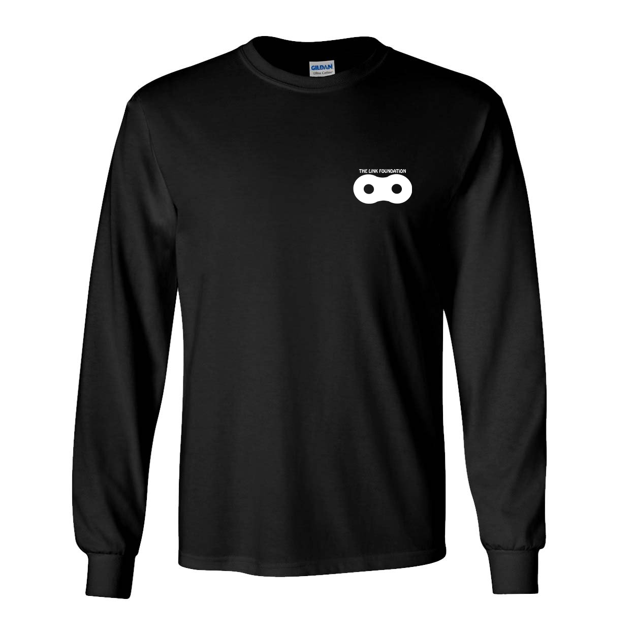 The Link Foundation Night Out Long Sleeve T-Shirt Black (White Logo)