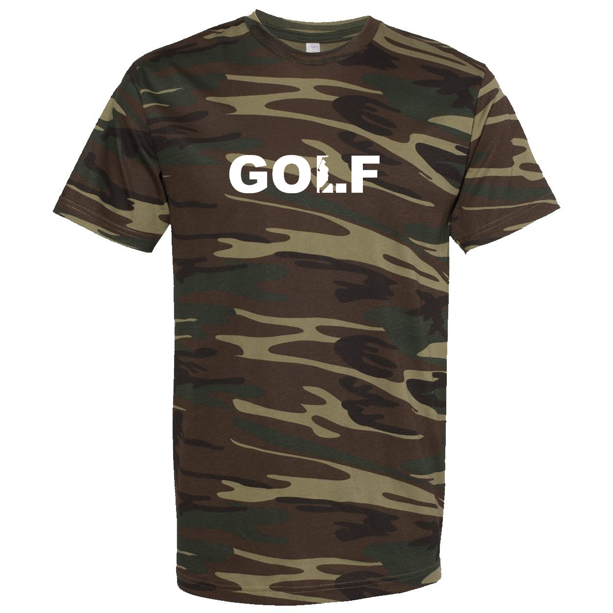 Golf Swing Logo Classic Premium T-Shirt Camo (White Logo)