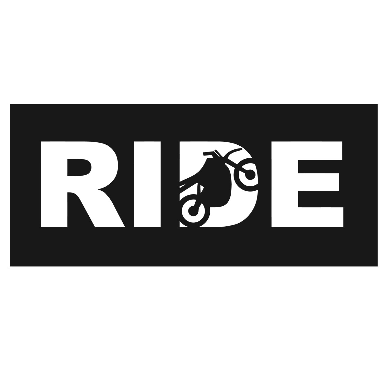 Ride Moto Logo Classic Hardboard Sign (White Logo)