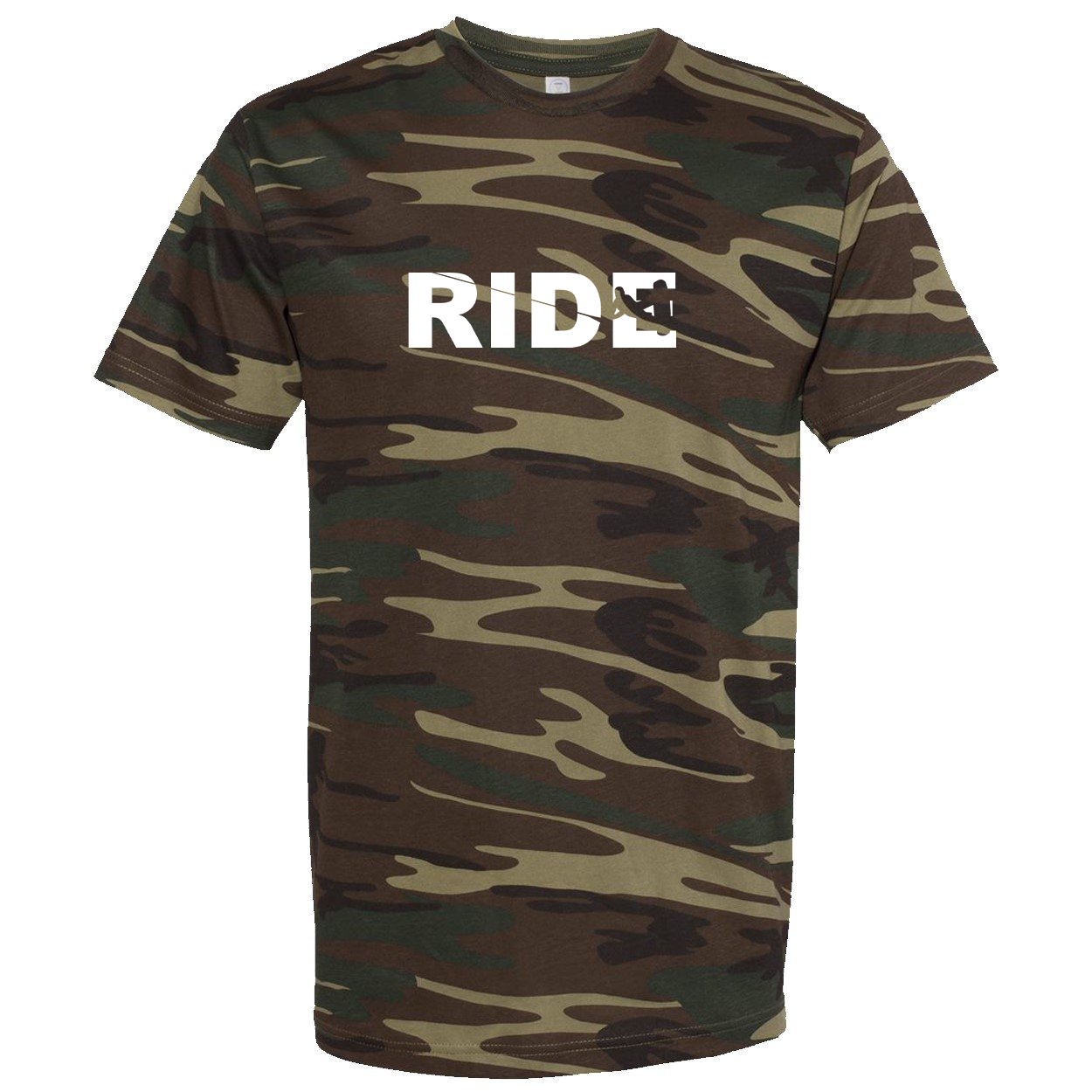 Ride Wakeboard Logo Classic Premium T-Shirt Camo (White Logo)