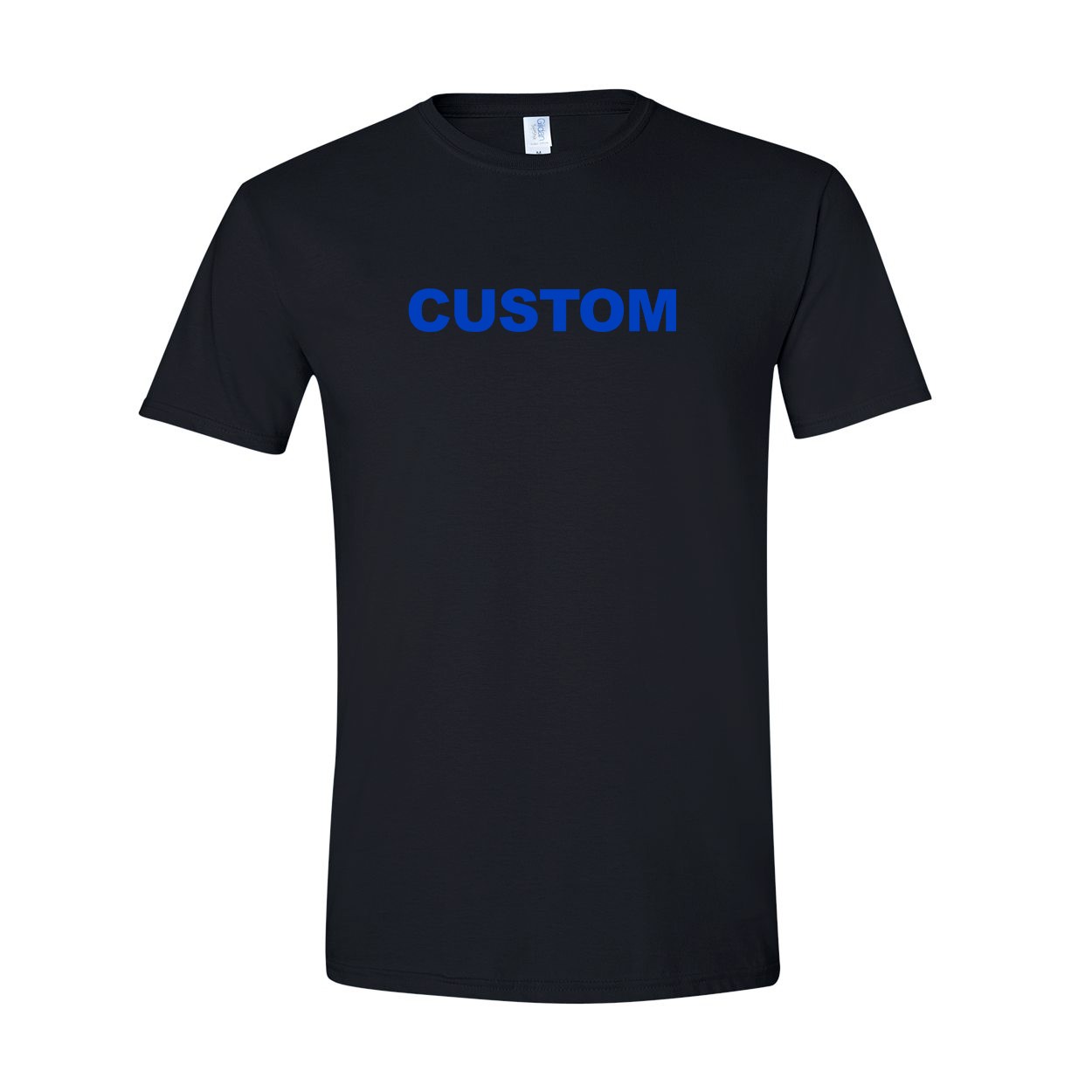Custom Life Brand Logo Classic T-Shirt Black (Blue Logo)