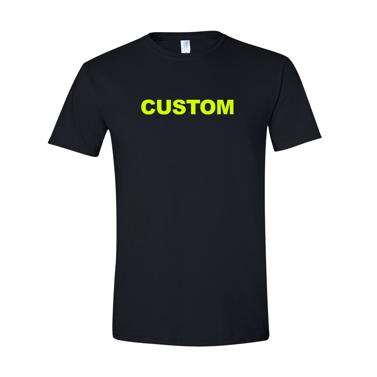 Custom Life Brand Logo Classic T-Shirt Black (Hi-Vis Logo)