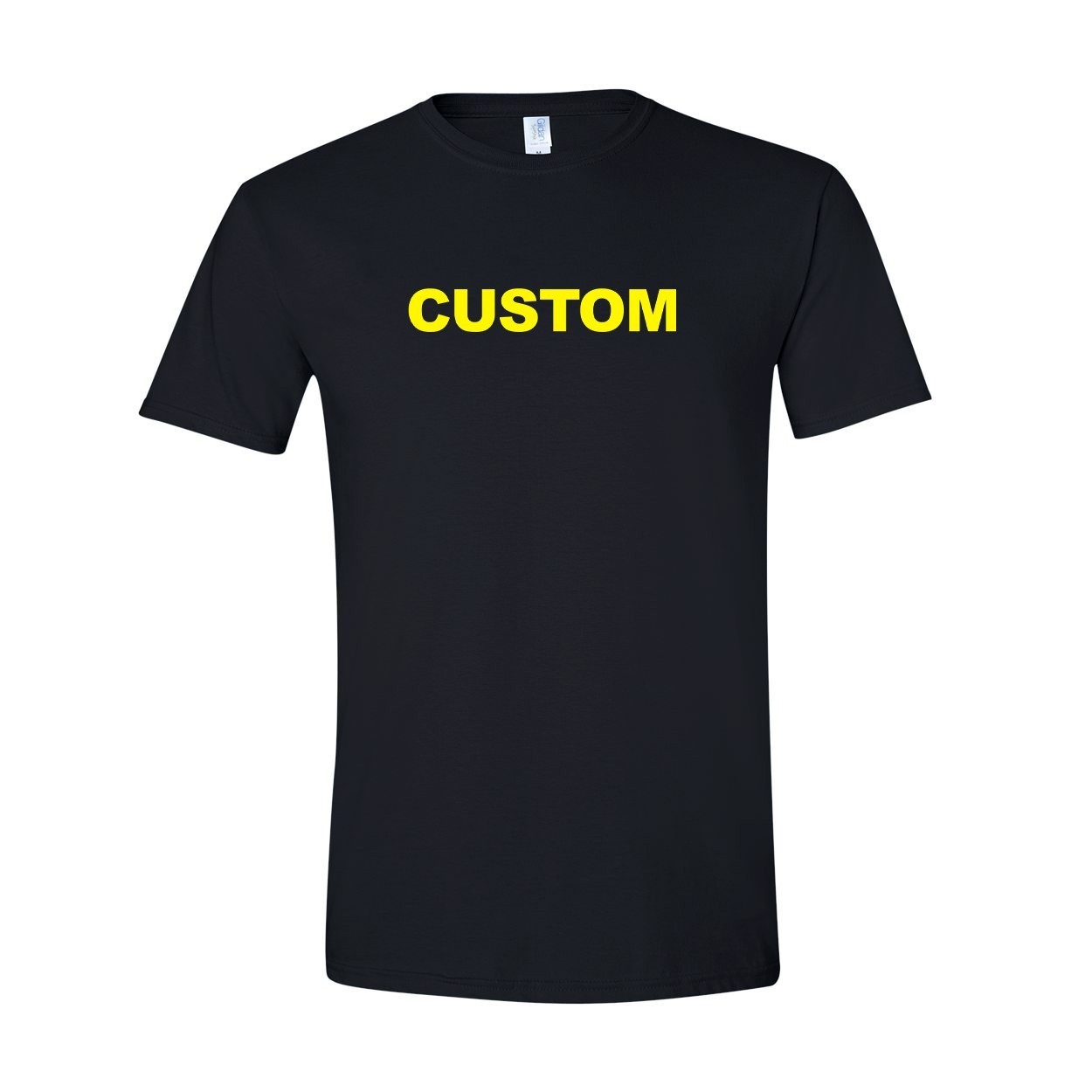 Custom Life Brand Logo Classic T-Shirt Black (Yellow Logo)