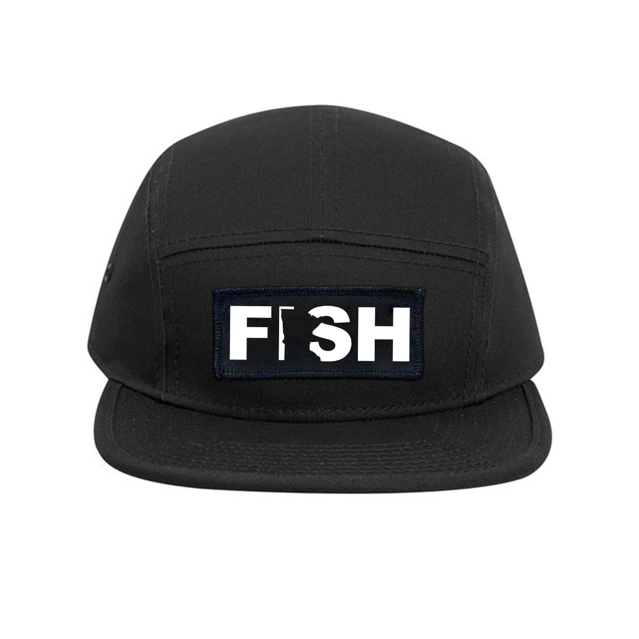 Fish Minnesota Classic Embroidered Snapback Trucker Hat Black