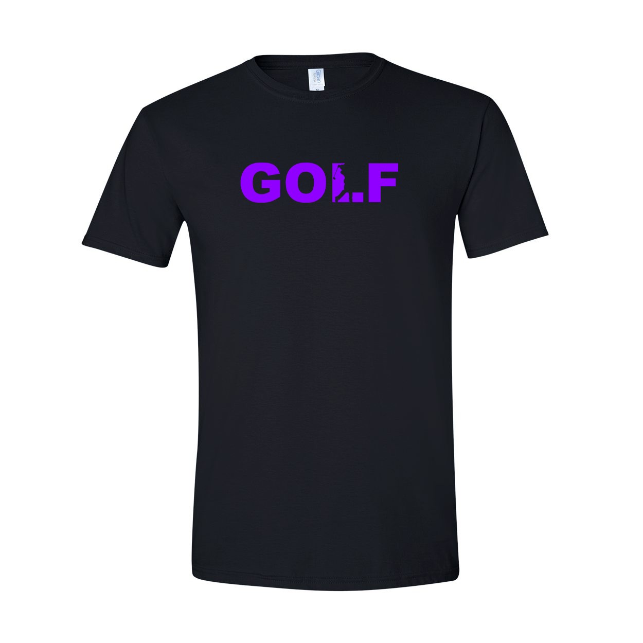 Golf Swing Logo Classic T-Shirt Black (Purple Logo)