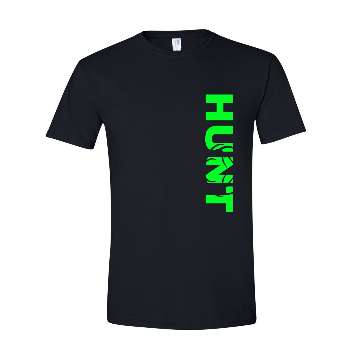 Hunt Rack Logo Classic Vertical T-Shirt Black (Green Logo)