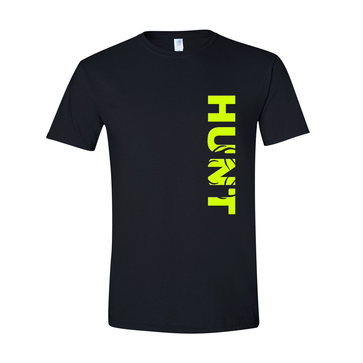 Hunt Rack Logo Classic Vertical T-Shirt Black (Hi-Vis Logo)