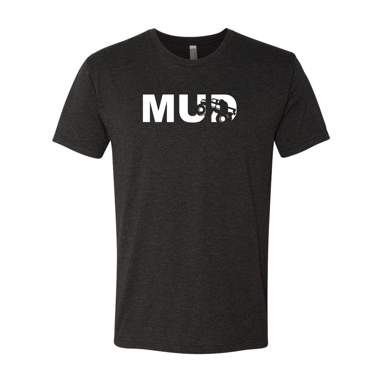 Mud Truck Logo Classic Premium Tri-Blend T-Shirt Vintage Black (White Logo)