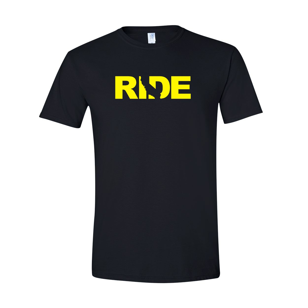 Ride California Classic T-Shirt Black (Yellow Logo)