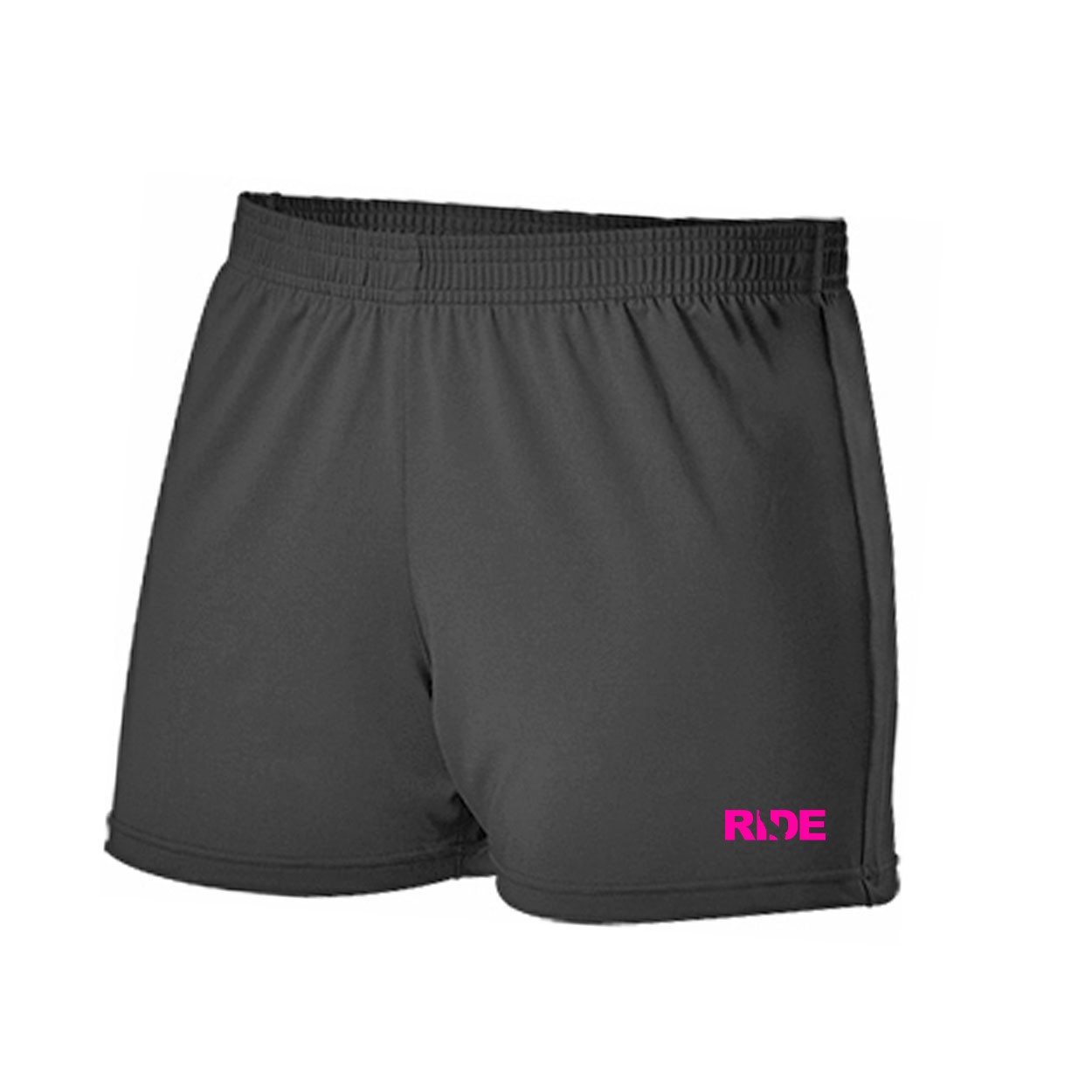 Ride California Classic Womens Cheer Shorts Black (Pink Logo)