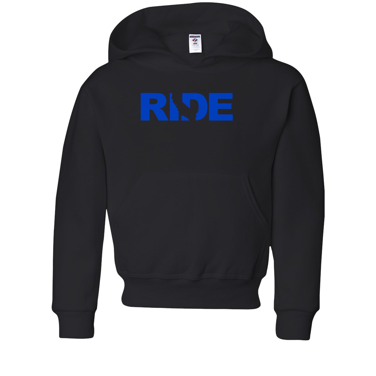 Ride California Classic Youth Sweatshirt Black (Blue Logo)
