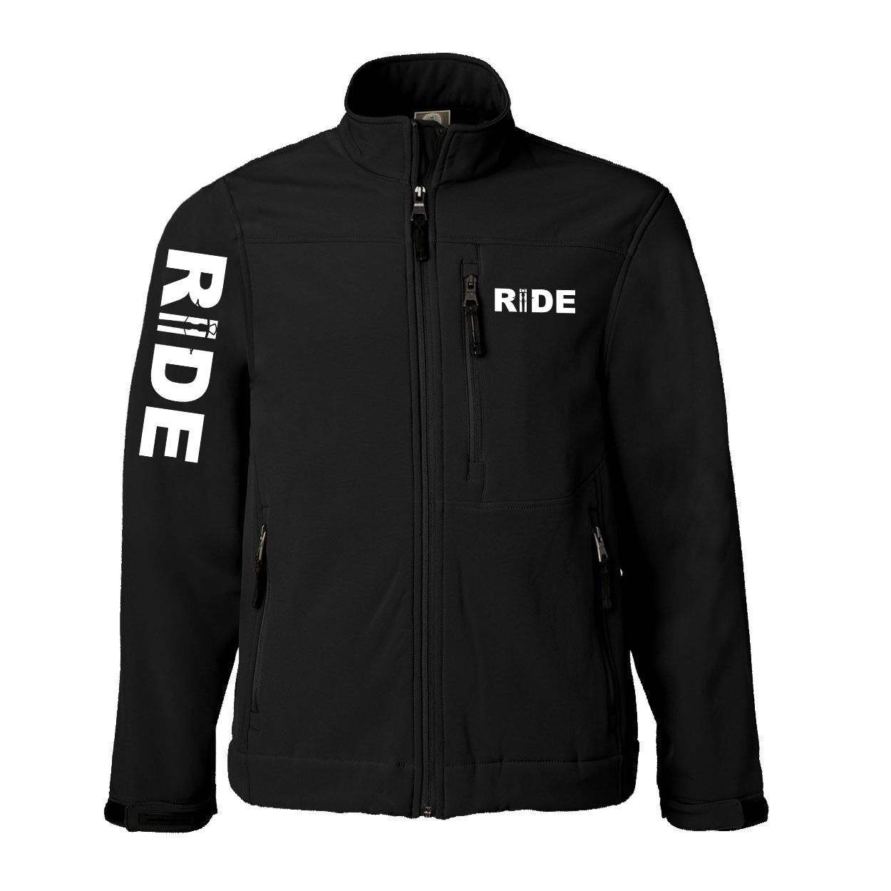 Ride Crossbow Logo Classic Soft Shell Weatherproof Jacket (White Logo)