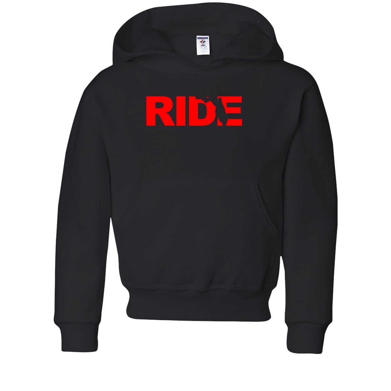 Ride Florida Classic Youth Sweatshirt Black (Red Logo)